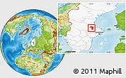 Physical Location Map of Sandviken Kommun, highlighted country