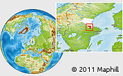 Physical Location Map of Sandviken Kommun, highlighted parent region