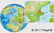 Physical Location Map of Sandviken Kommun