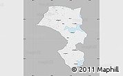 Gray Map of Sandviken Kommun, single color outside