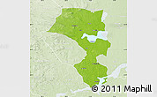 Physical Map of Sandviken Kommun, lighten