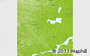 Physical Map of Sandviken Kommun