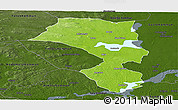 Physical Panoramic Map of Sandviken Kommun, darken