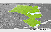 Physical Panoramic Map of Sandviken Kommun, desaturated