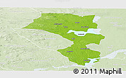Physical Panoramic Map of Sandviken Kommun, lighten