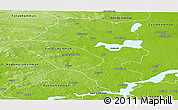 Physical Panoramic Map of Sandviken Kommun