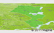 Political Panoramic Map of Sandviken Kommun, physical outside