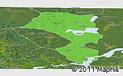 Political Panoramic Map of Sandviken Kommun, satellite outside