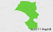 Political Simple Map of Sandviken Kommun, single color outside