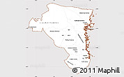 Classic Style Simple Map of Gávleborgs Län, cropped outside