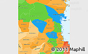 Political Simple Map of Gávleborgs Län, political shades outside