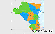 Political Simple Map of Gávleborgs Län, single color outside