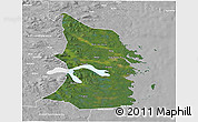 Satellite 3D Map of Söderhamn Kommun, lighten, desaturated