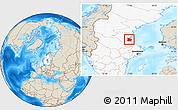 Shaded Relief Location Map of Söderhamn Kommun, highlighted country