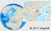 Shaded Relief Location Map of Söderhamn Kommun, highlighted parent region