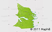 Physical Map of Söderhamn Kommun, cropped outside