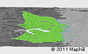 Political Panoramic Map of Söderhamn Kommun, darken, desaturated