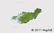 Satellite 3D Map of Kungälv Kommun, cropped outside
