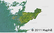 Satellite 3D Map of Kungälv Kommun, single color outside