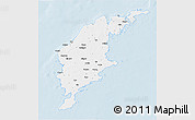 Classic Style 3D Map of Gotland Kommun, single color outside