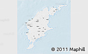 Gray 3D Map of Gotland Kommun, single color outside