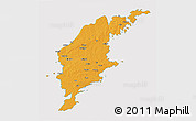 Political 3D Map of Gotland Kommun, cropped outside