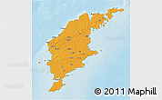 Political 3D Map of Gotland Kommun, shaded relief outside