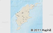 Shaded Relief 3D Map of Gotland Kommun, single color outside