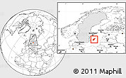 Blank Location Map of Gotland Kommun, highlighted country, within the entire country