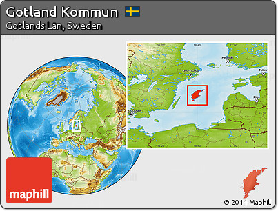 Physical Location Map of Gotland Kommun
