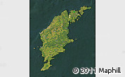 Satellite Map of Gotland Kommun, darken