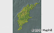 Satellite Map of Gotland Kommun, semi-desaturated