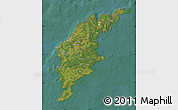 Satellite Map of Gotland Kommun, single color outside