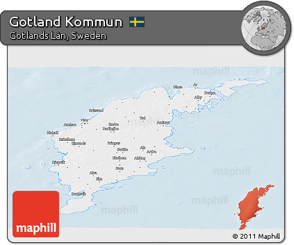Classic Style Panoramic Map of Gotland Kommun
