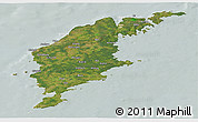Satellite Panoramic Map of Gotland Kommun, lighten