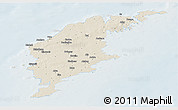 Shaded Relief Panoramic Map of Gotland Kommun, lighten