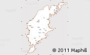 Classic Style Simple Map of Gotland Kommun, cropped outside