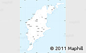 Gray Simple Map of Gotland Kommun