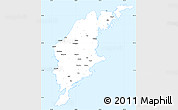 Gray Simple Map of Gotland Kommun, single color outside