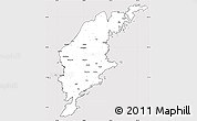 Silver Style Simple Map of Gotland Kommun, cropped outside