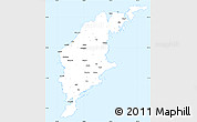 Silver Style Simple Map of Gotland Kommun