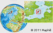 Physical Location Map of Gotlands Län