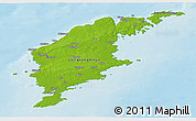 Physical Panoramic Map of Gotlands Län