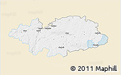 Classic Style 3D Map of Hylte Kommun, single color outside
