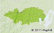 Physical 3D Map of Hylte Kommun, lighten