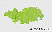 Physical 3D Map of Hylte Kommun, single color outside