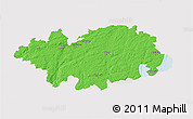 Political 3D Map of Hylte Kommun, cropped outside
