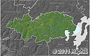 Satellite 3D Map of Hylte Kommun, desaturated