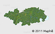 Satellite 3D Map of Hylte Kommun, single color outside