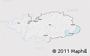 Silver Style 3D Map of Hylte Kommun, single color outside